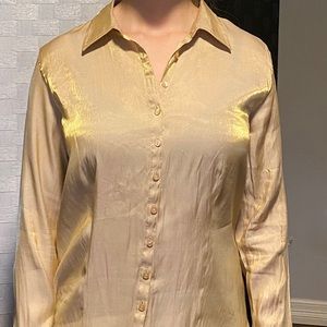 Gorgeous Gold Blouse  Size Large